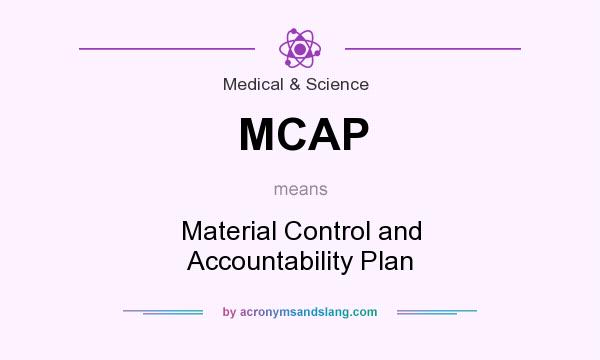 What does MCAP mean? It stands for Material Control and Accountability Plan