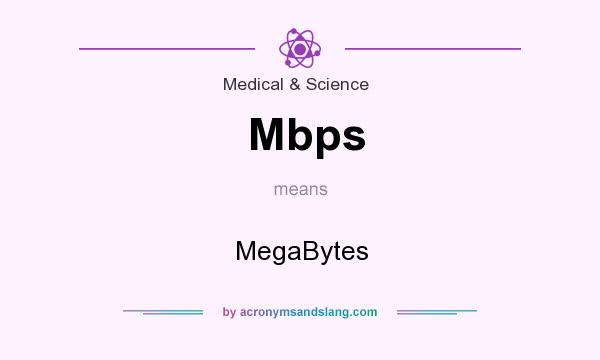 What does Mbps mean? It stands for MegaBytes