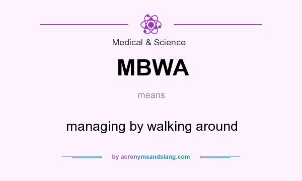 What does MBWA mean? It stands for managing by walking around
