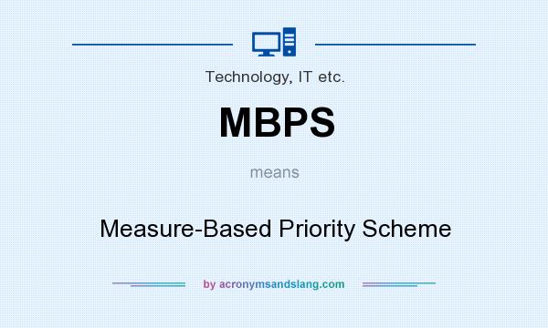 What does MBPS mean? It stands for Measure-Based Priority Scheme