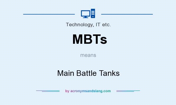 What does MBTs mean? It stands for Main Battle Tanks