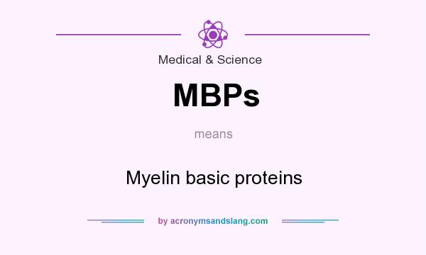 What does MBPs mean? It stands for Myelin basic proteins