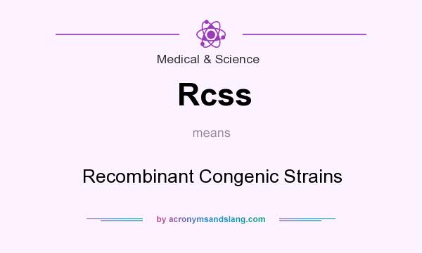 What does Rcss mean? It stands for Recombinant Congenic Strains