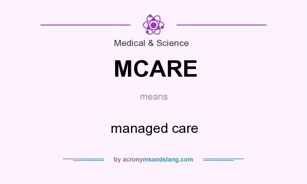 What does MCARE mean? It stands for managed care