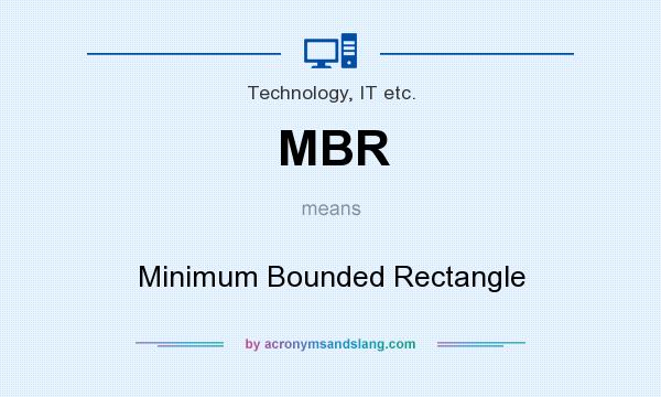 What does MBR mean? It stands for Minimum Bounded Rectangle