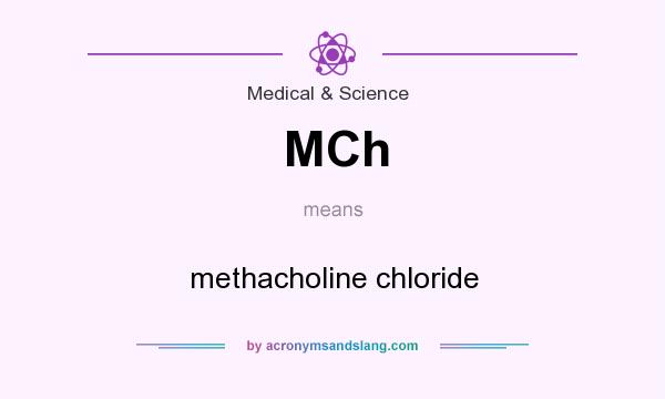 What does MCh mean? It stands for methacholine chloride