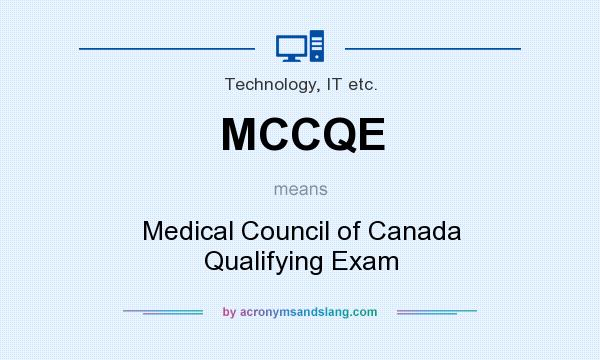 What does MCCQE mean? It stands for Medical Council of Canada Qualifying Exam