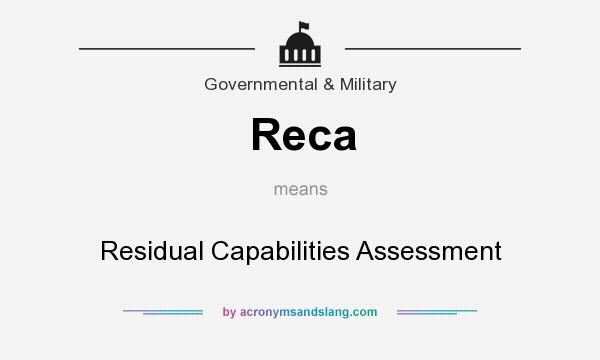 What does Reca mean? It stands for Residual Capabilities Assessment