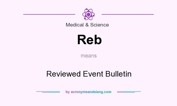 What does Reb mean? It stands for Reviewed Event Bulletin