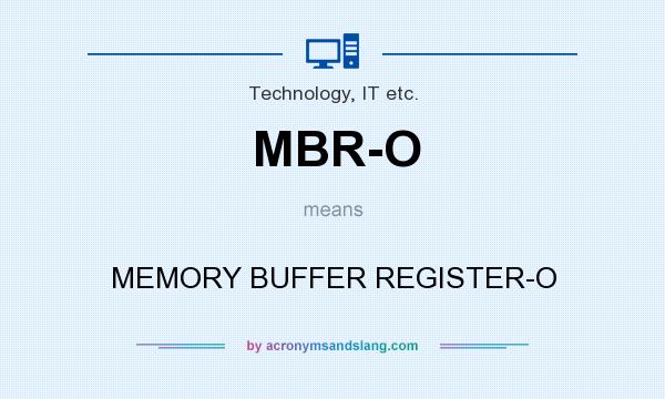 What does MBR-O mean? It stands for MEMORY BUFFER REGISTER-O