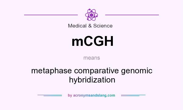 What does mCGH mean? It stands for metaphase comparative genomic hybridization