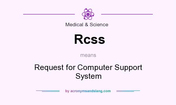 What does Rcss mean? It stands for Request for Computer Support System