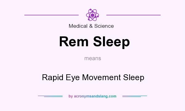 What does Rem Sleep mean? It stands for Rapid Eye Movement Sleep