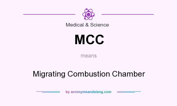 What does MCC mean? It stands for Migrating Combustion Chamber