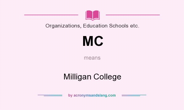 What does MC mean? It stands for Milligan College