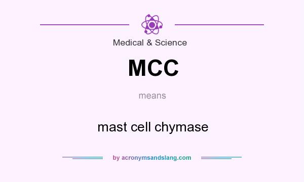 What does MCC mean? It stands for mast cell chymase