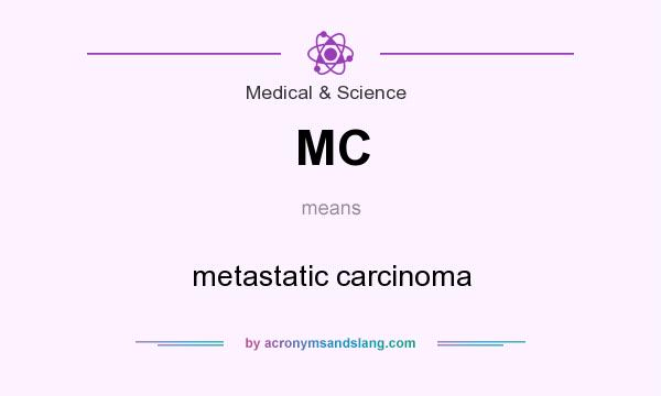 What does MC mean? It stands for metastatic carcinoma
