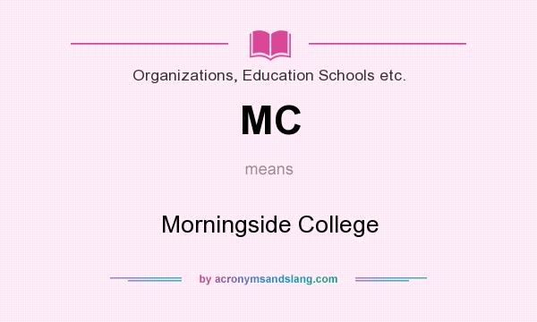 What does MC mean? It stands for Morningside College