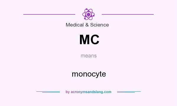 What does MC mean? It stands for monocyte