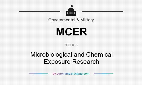 What does MCER mean? It stands for Microbiological and Chemical Exposure Research