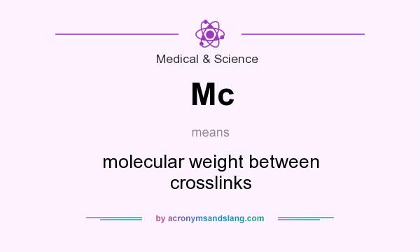 What does Mc mean? It stands for molecular weight between crosslinks