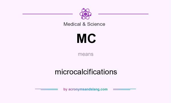 What does MC mean? It stands for microcalcifications