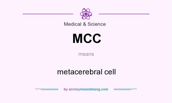 What does MCC mean? It stands for metacerebral cell