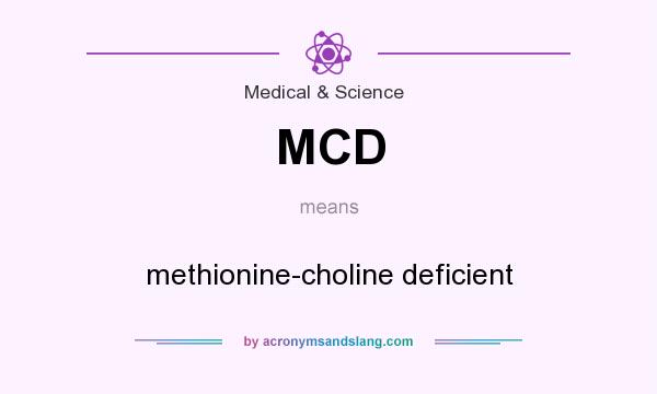 What does MCD mean? It stands for methionine-choline deficient