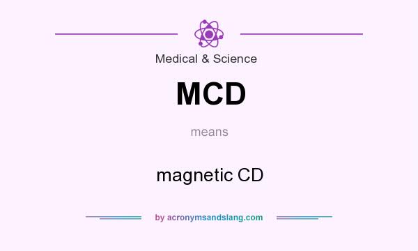 What does MCD mean? It stands for magnetic CD