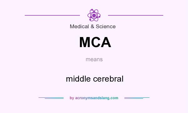 What does MCA mean? It stands for middle cerebral