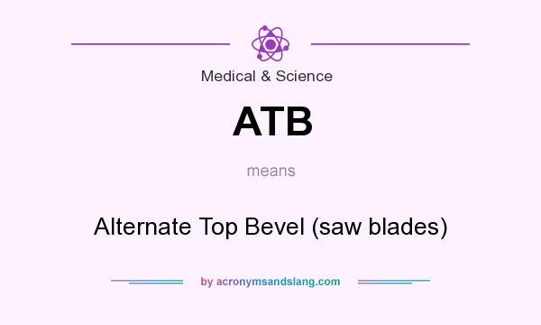 What does ATB mean? It stands for Alternate Top Bevel (saw blades)