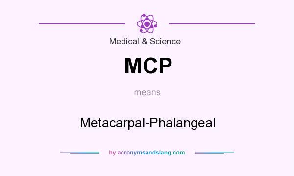What does MCP mean? It stands for Metacarpal-Phalangeal