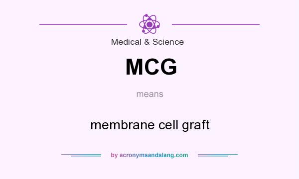 What does MCG mean? It stands for membrane cell graft