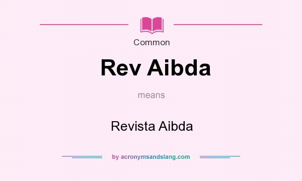 What does Rev Aibda mean? It stands for Revista Aibda