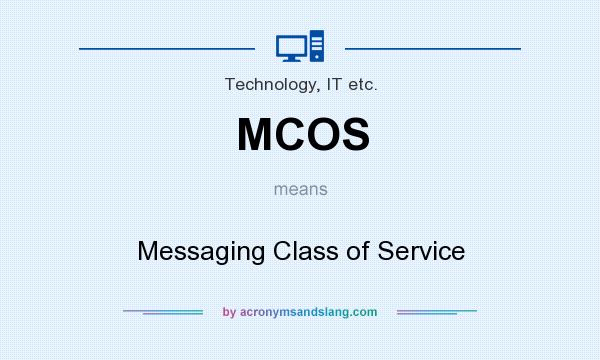 What does MCOS mean? It stands for Messaging Class of Service