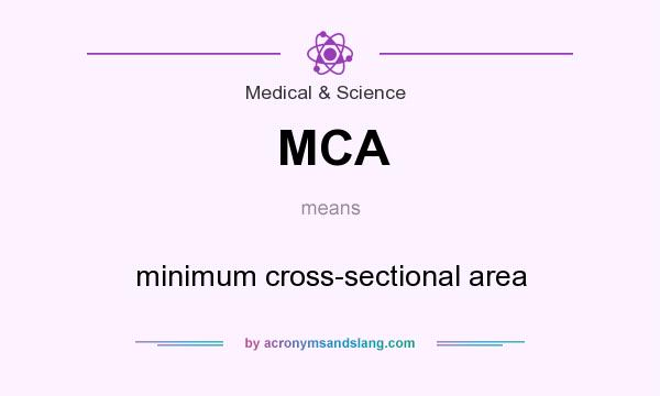 What does MCA mean? It stands for minimum cross-sectional area