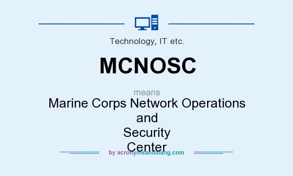 What does MCNOSC mean? It stands for Marine Corps Network Operations and Security Center