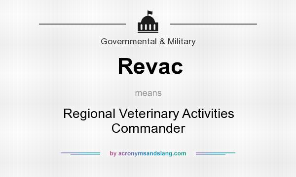 What does Revac mean? It stands for Regional Veterinary Activities Commander