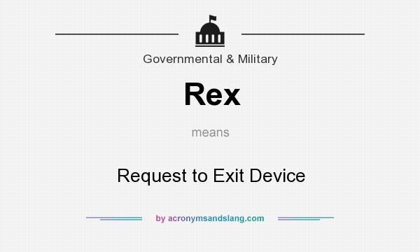 What does Rex mean? It stands for Request to Exit Device