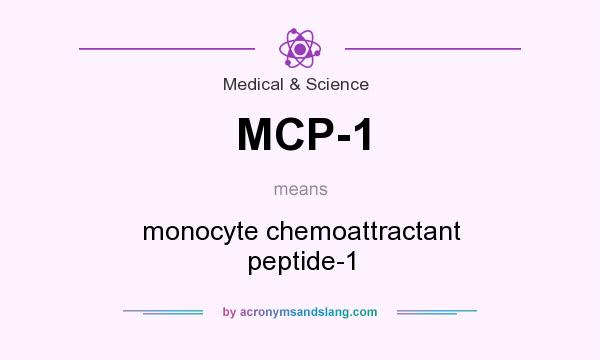 What does MCP-1 mean? It stands for monocyte chemoattractant peptide-1