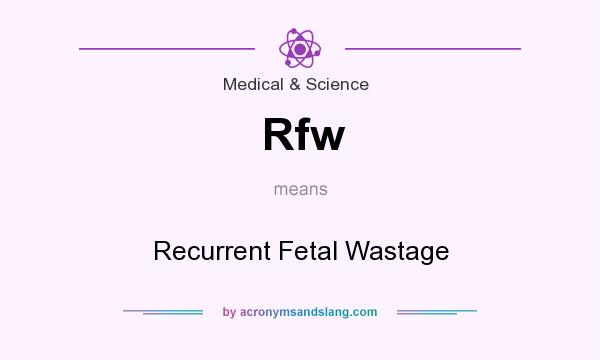 What does Rfw mean? It stands for Recurrent Fetal Wastage