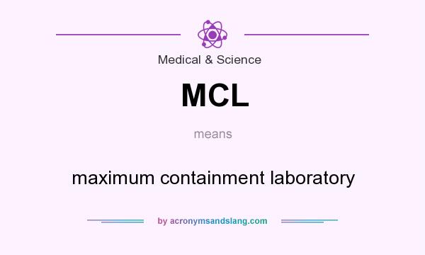 What does MCL mean? It stands for maximum containment laboratory