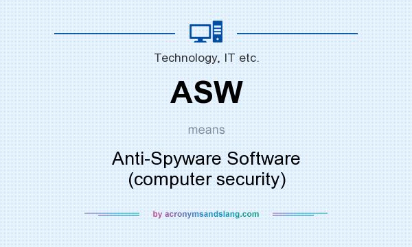What does ASW mean? It stands for Anti-Spyware Software (computer security)