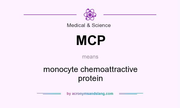 What does MCP mean? It stands for monocyte chemoattractive protein