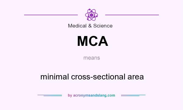 What does MCA mean? It stands for minimal cross-sectional area