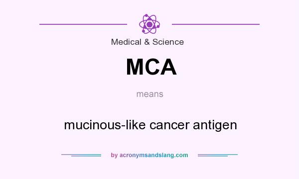 What does MCA mean? It stands for mucinous-like cancer antigen