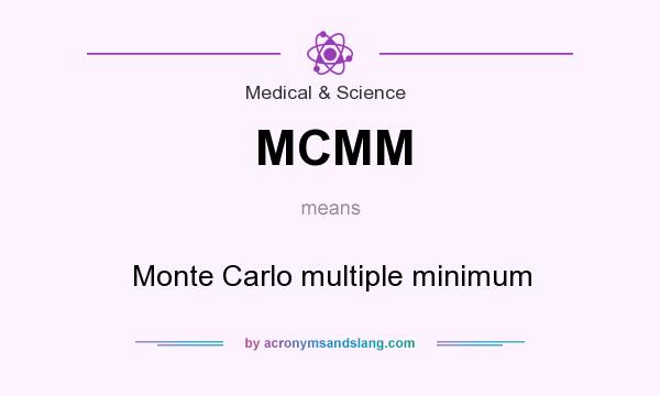 What does MCMM mean? It stands for Monte Carlo multiple minimum