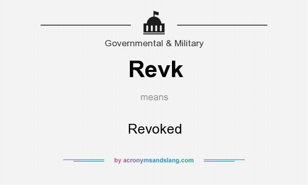 What does Revk mean? It stands for Revoked