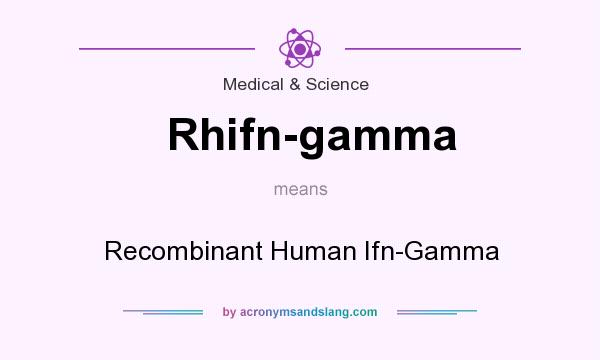 What does Rhifn-gamma mean? It stands for Recombinant Human Ifn-Gamma