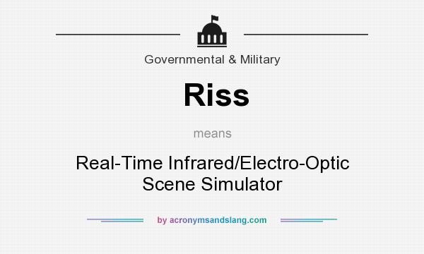 What does Riss mean? It stands for Real-Time Infrared/Electro-Optic Scene Simulator